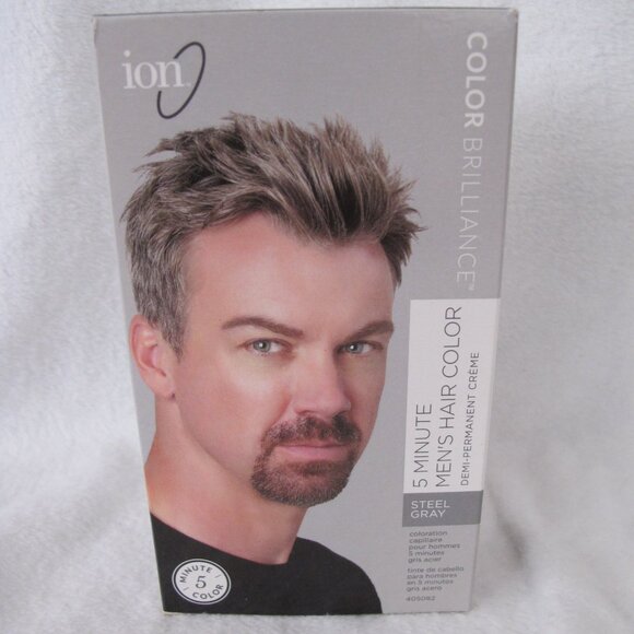 NIB - ion Men's 5-Minute Steel Gray Hair Color Kit - Picture 1 of 9